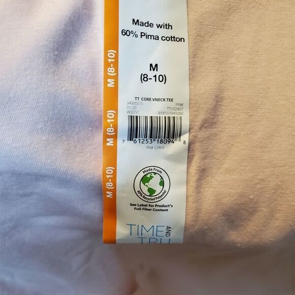 Nwt Time and Tru pink t-shirt 💗 sz med - Picture 5 of 7